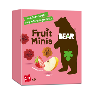 YOYO Bear Minis jahoda a jablko 5x20 g